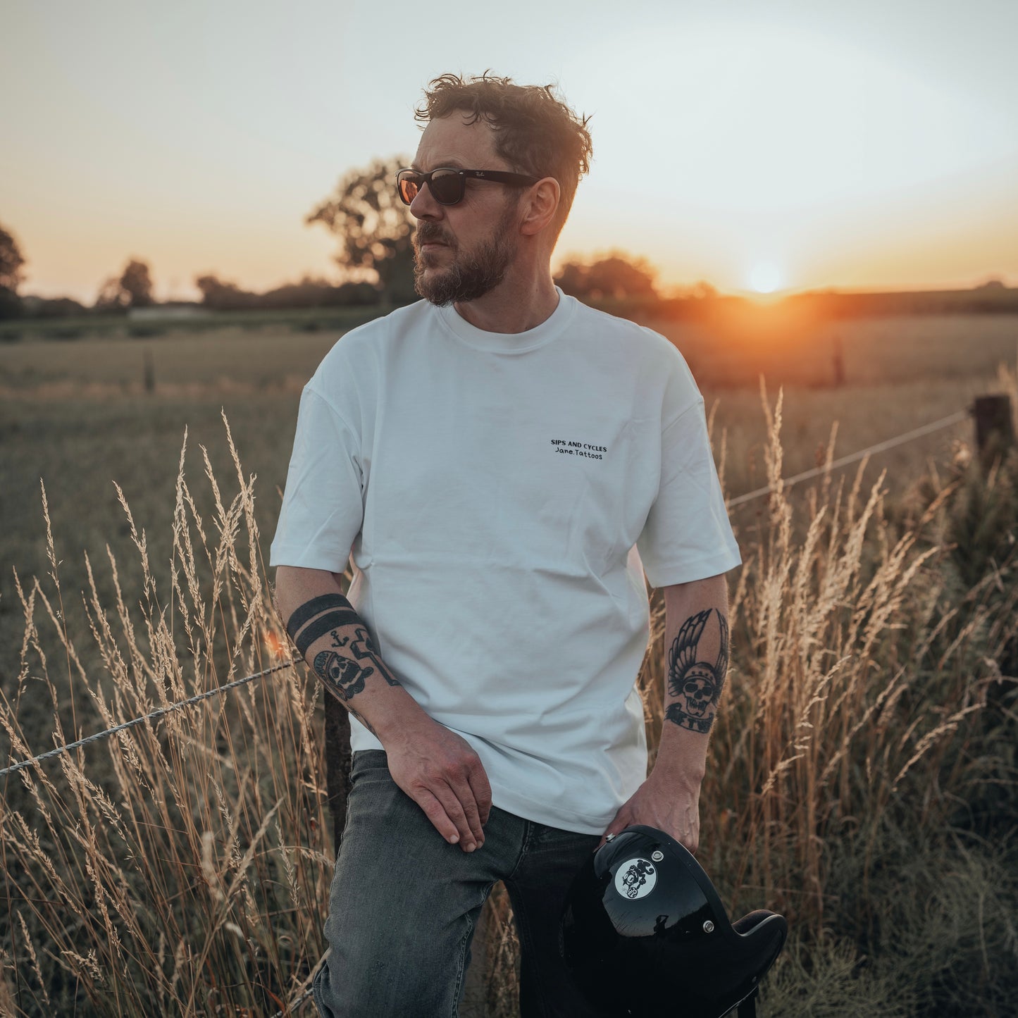 Sips and Cycles X Jane Tattoos (BLACK)