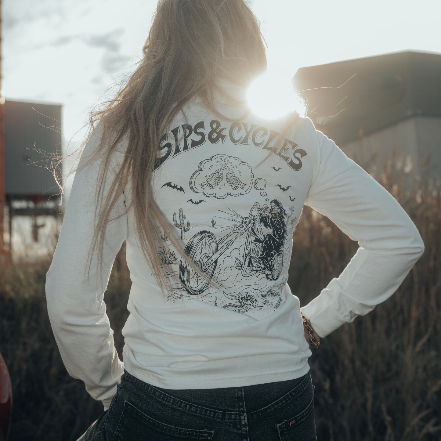 Sips and Cycles X Tattoo Rupa Longsleeve White