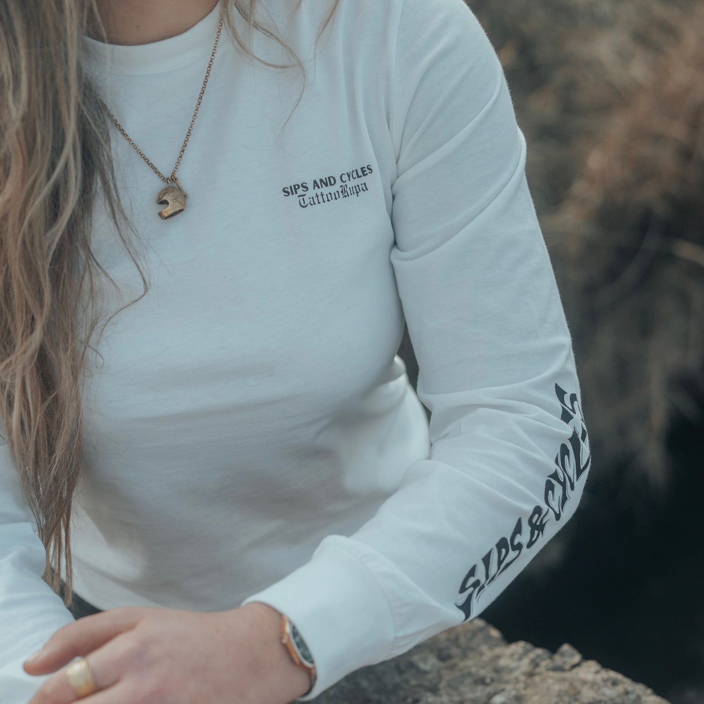 Sips and Cycles X Tattoo Rupa Longsleeve White