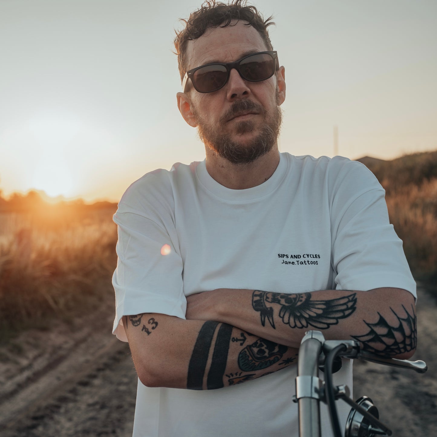Sips and Cycles X Jane Tattoos (BLACK)